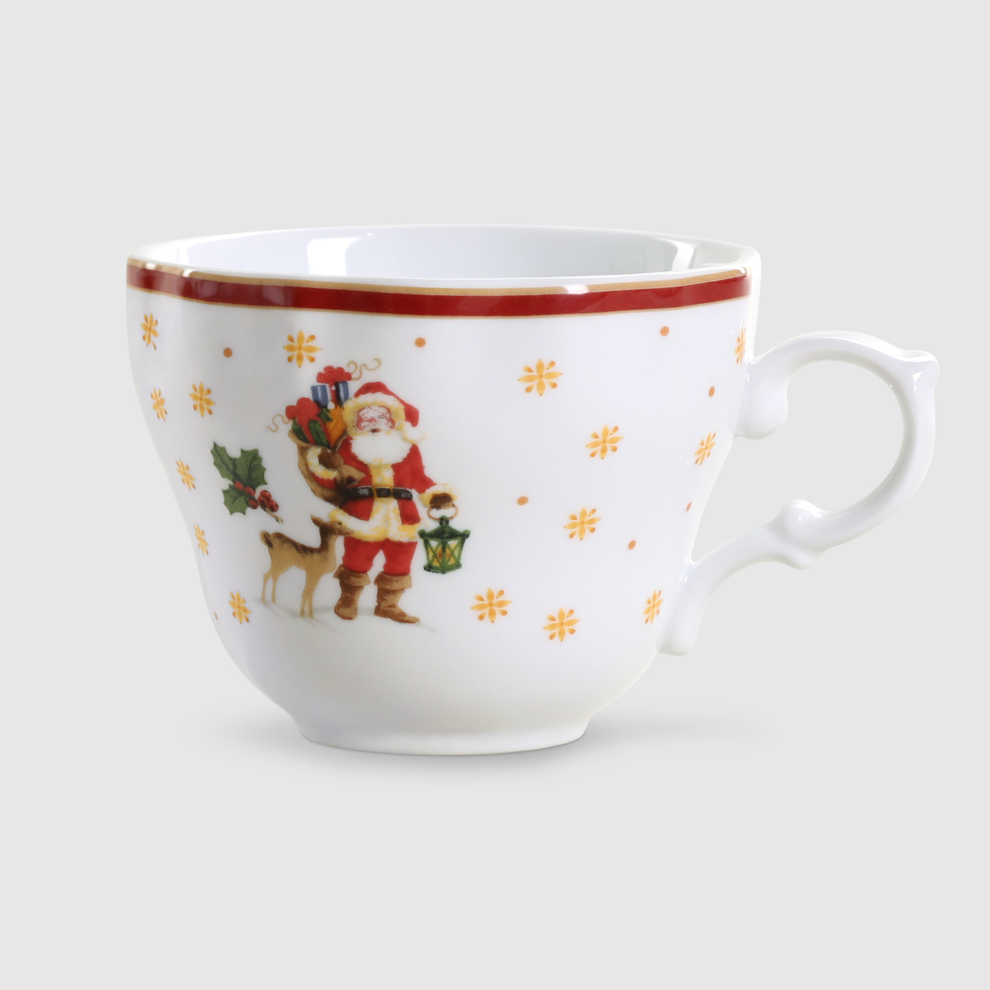 фото Чашка с блюдцем для чая porcelana bogucice christmas 2 персоны