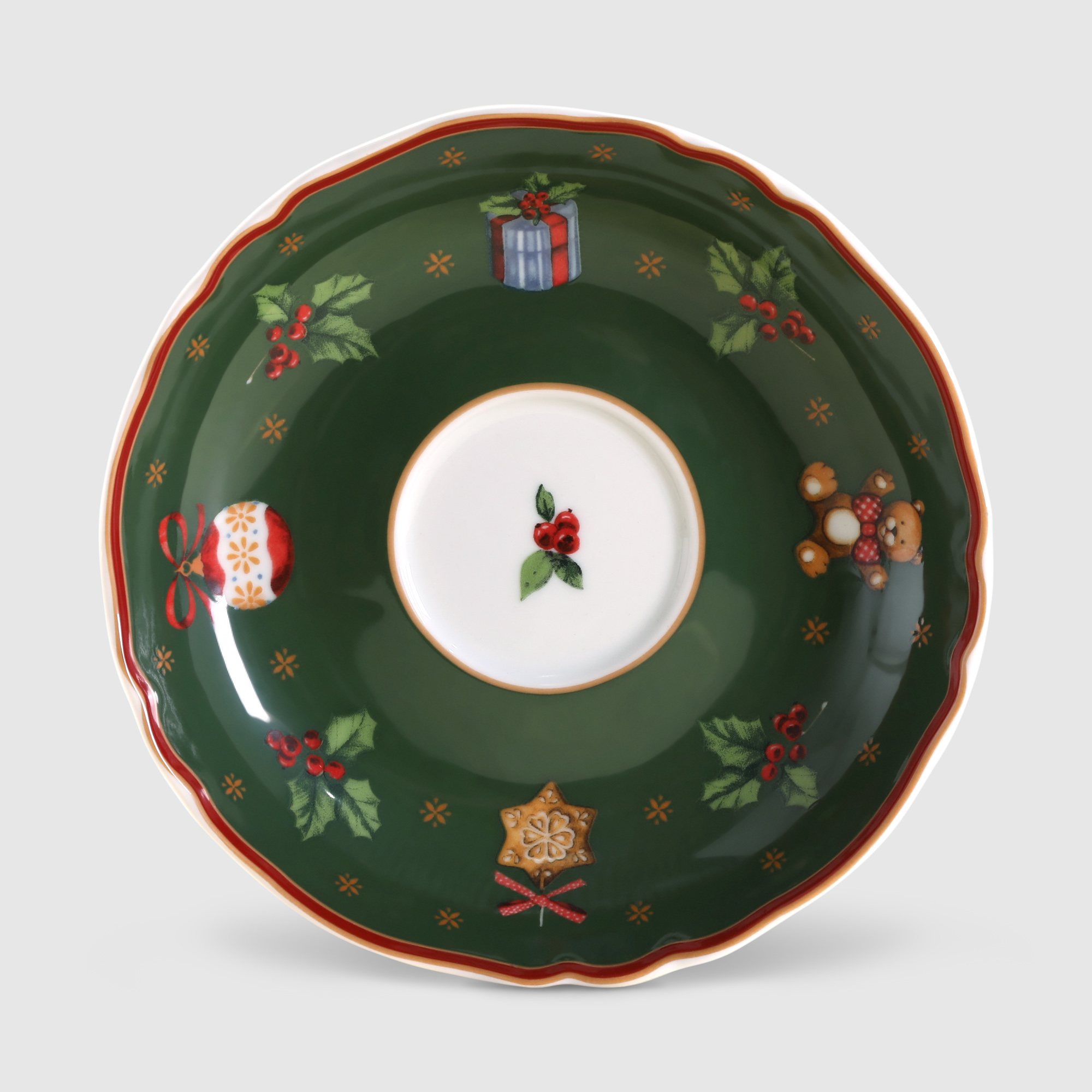 фото Чашка с блюдцем для чая porcelana bogucice christmas 2 персоны