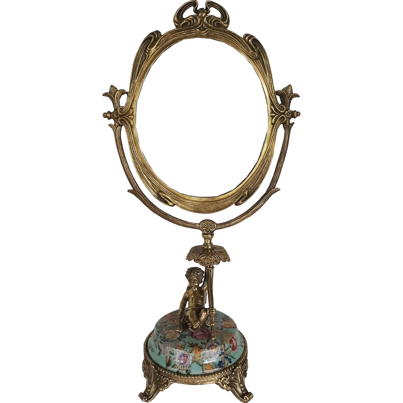 Зеркало Glasar настольное с ангелом 26х14х46см косметическое настольное круглое зеркало aquanet