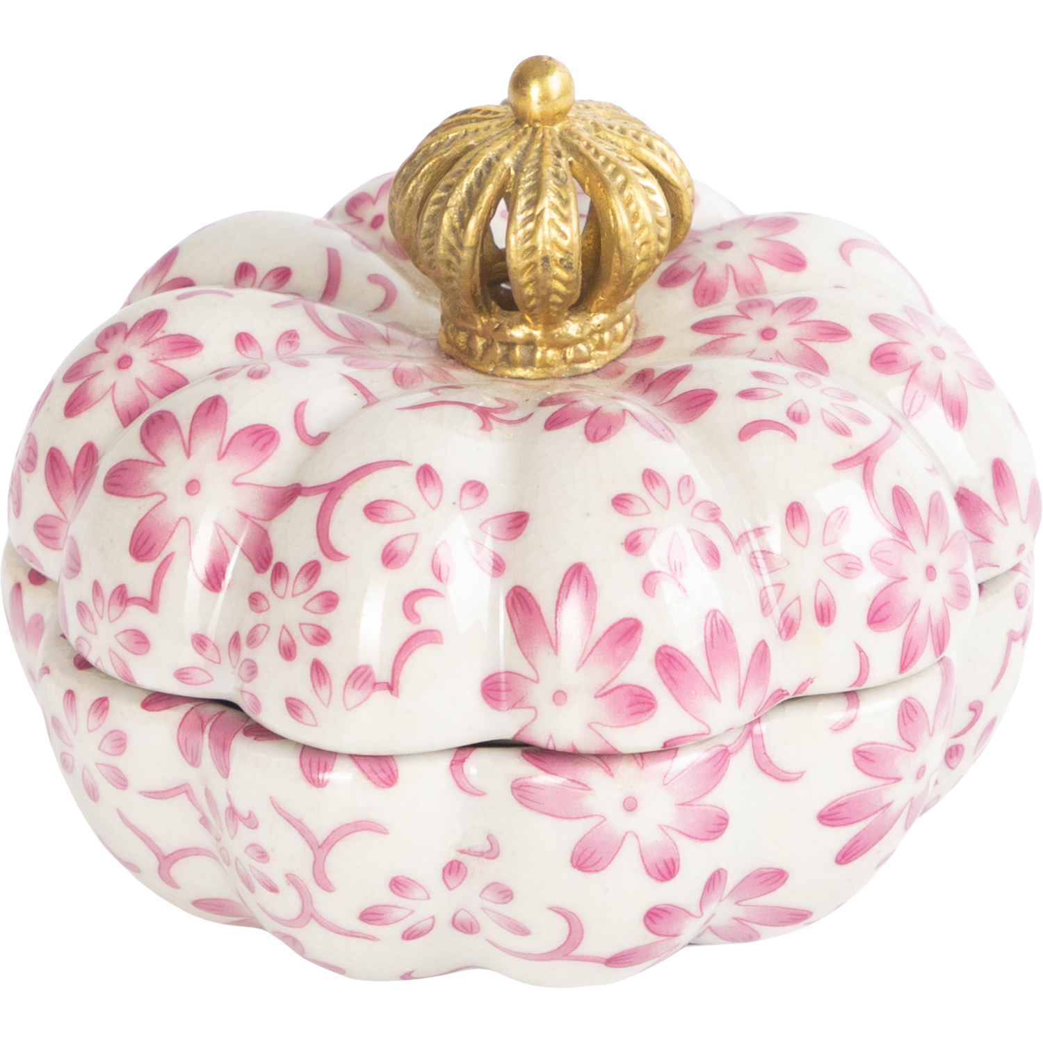 Шкатулка Glasar с короной 10х10х7 см розовая