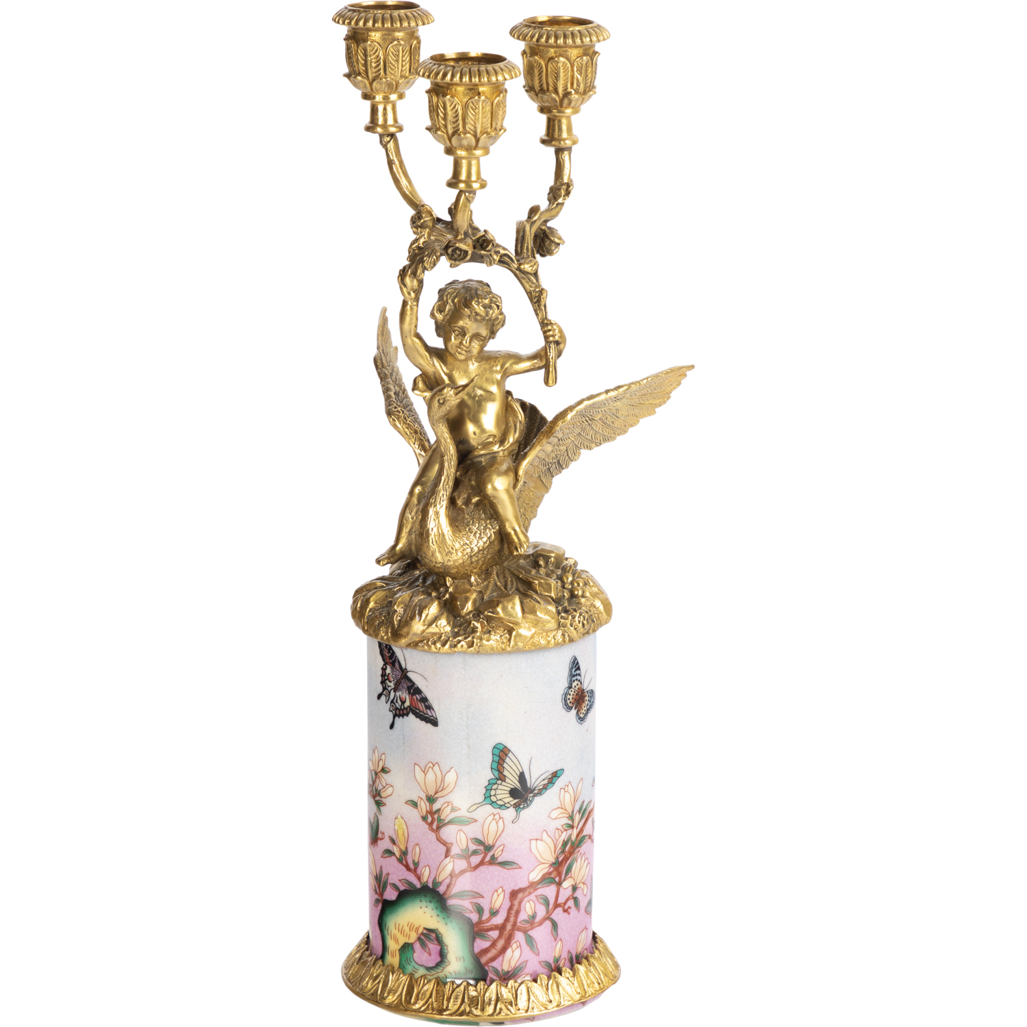 Подсвечник Glasar ангел 13х10х31 см подсвечник glasar ангел с лебедем белый с золотым 12х12х31 см