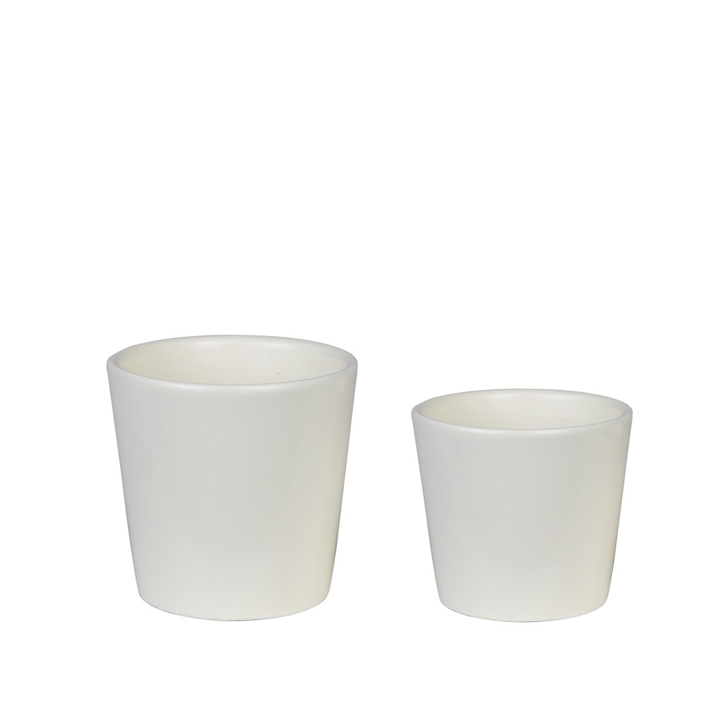 Кашпо Студия-Декор Керамическое белое 8 см конус, цвет белый - фото 2
