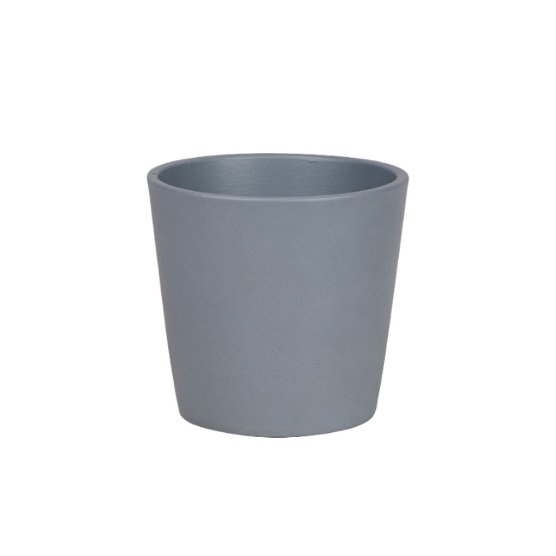 Кашпо Студия-Декор Керамическое серое 8 см конус, цвет серый