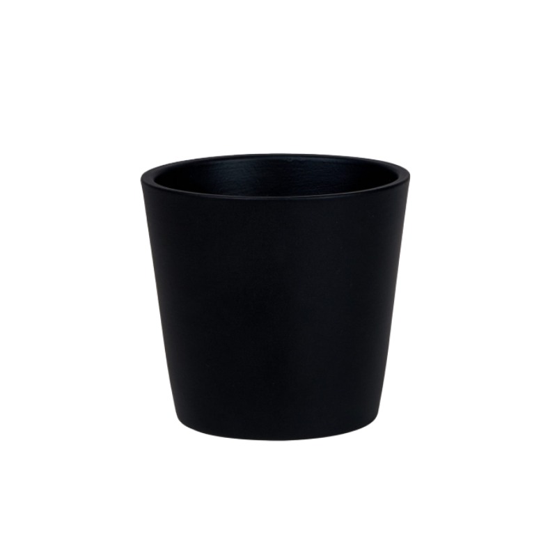Кашпо Студия-Декор Керамическое чёрное 8 см конус, цвет чёрный
