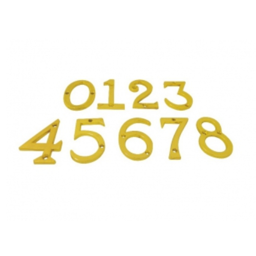 Цифра металлическая Локри №6, цвет золото - фото 1