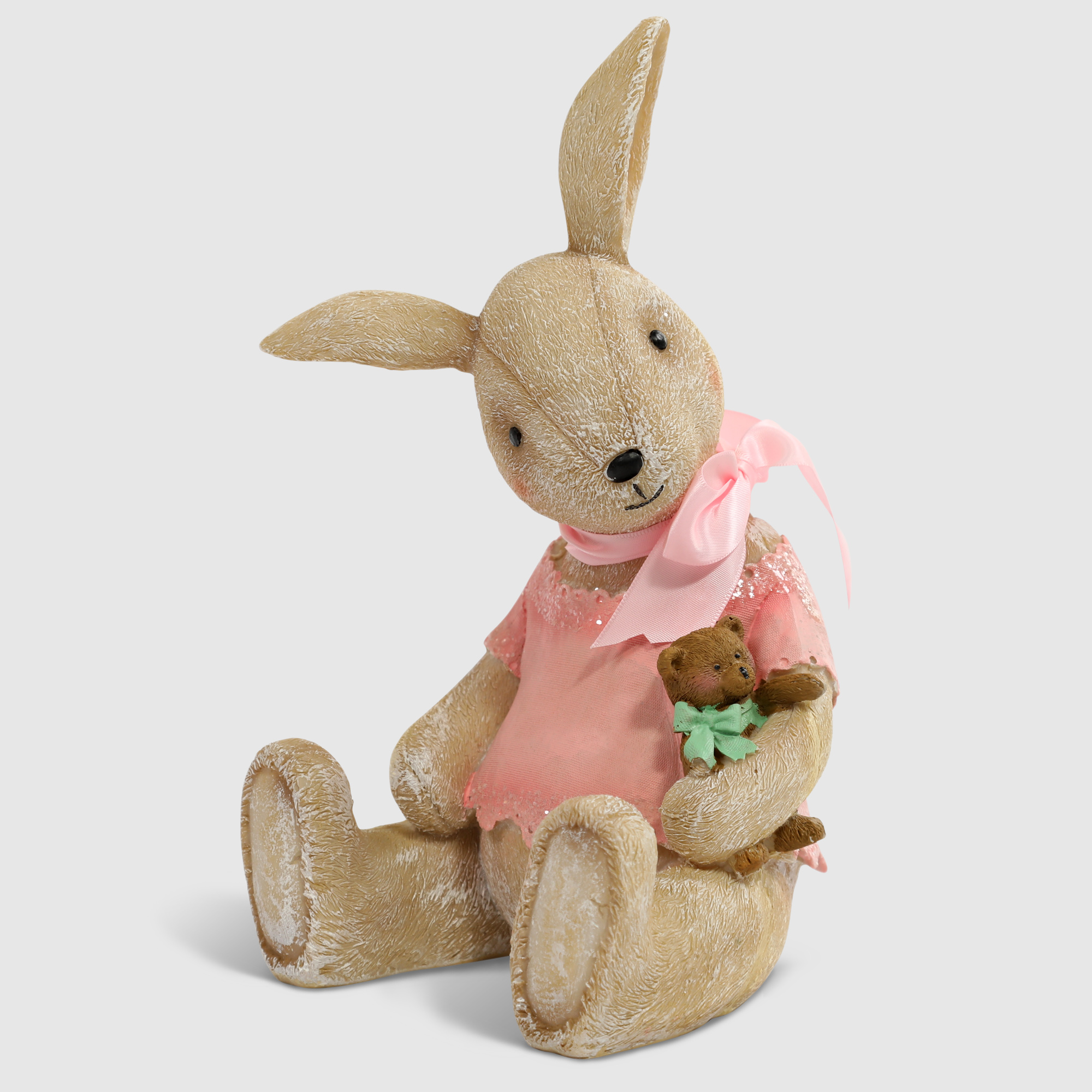 фигура ангел с мишкой перламутр 30х13х13см Фигурка декоративная Royal Garden Co. UK заяц с мишкой