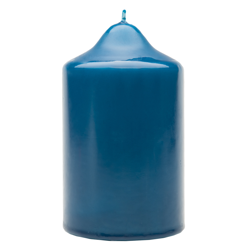 Свеча бочонок Антей-Кэндл классик 10х5 см синий saules fabrika свеча шар синий