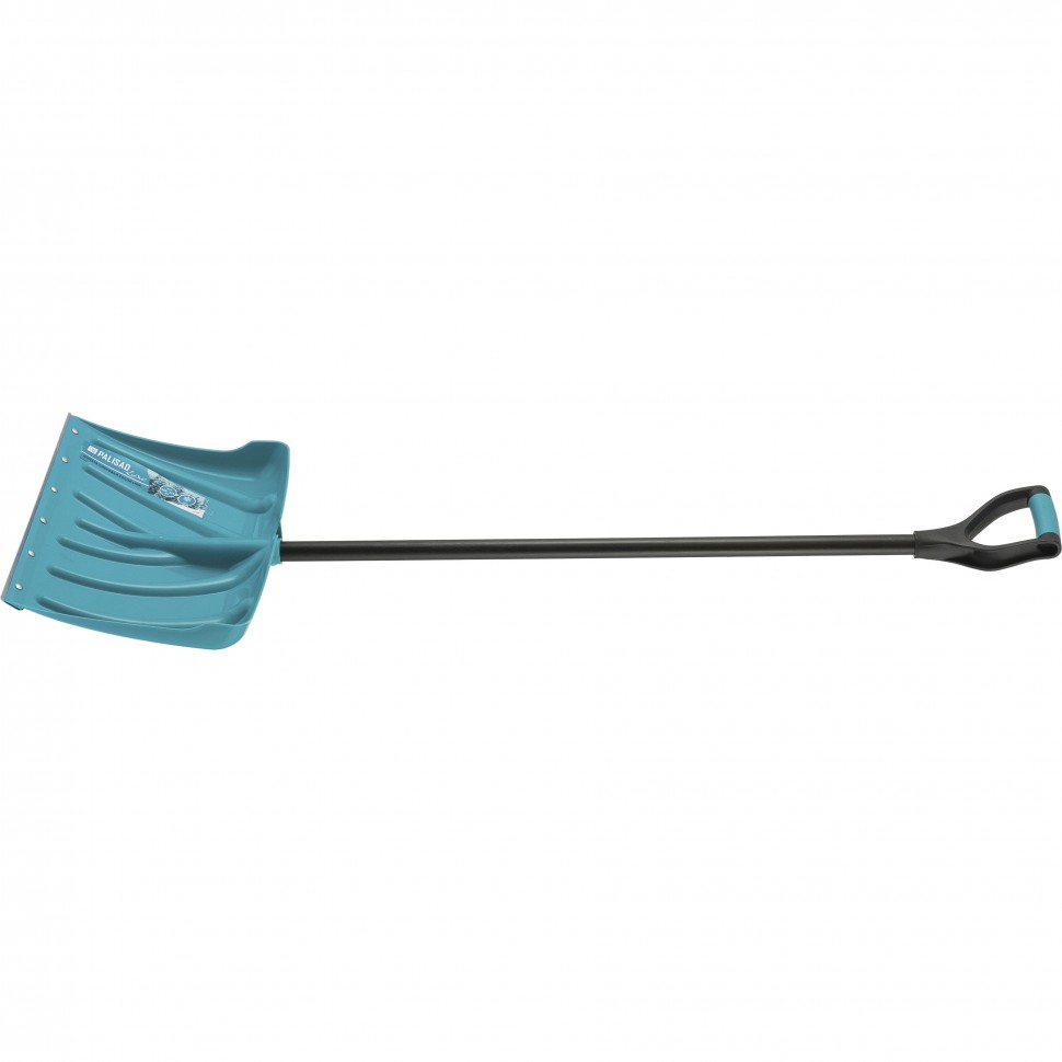 Лопата для уборки снега Palisad Luxe бирюзовая с чёрным 46х33,5х130 см
