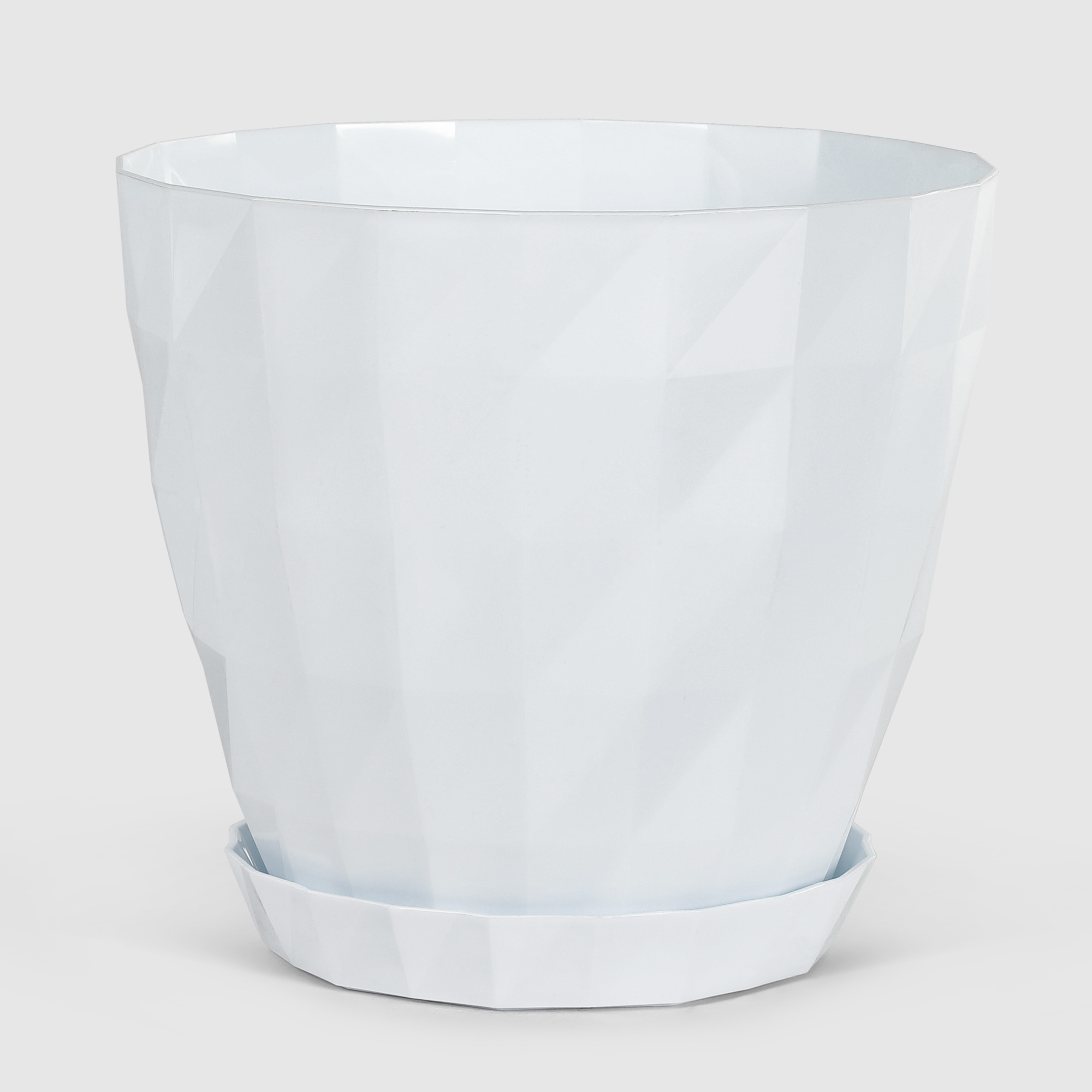 Горшок с поддоном Serinova crystal 10,5х10,5 см белый сушилка для посуды с поддоном 38×24×37 см белый