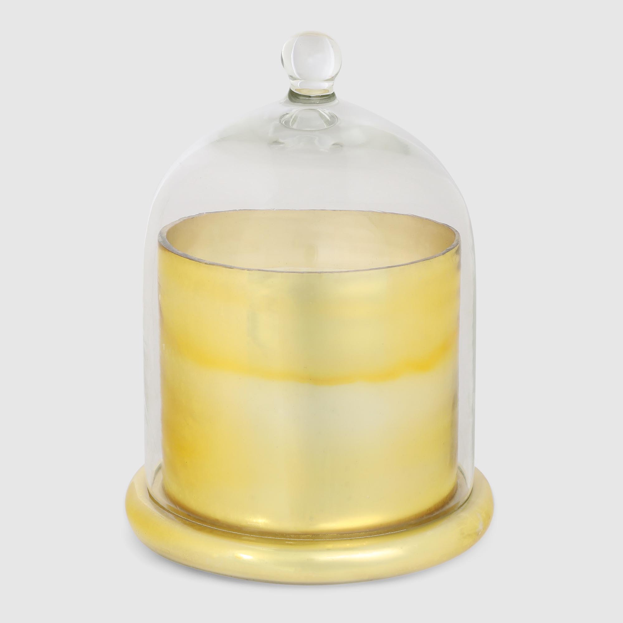 Свеча декоративная Dekor pap nutmeg 13x13x18,5 см, цвет желтый