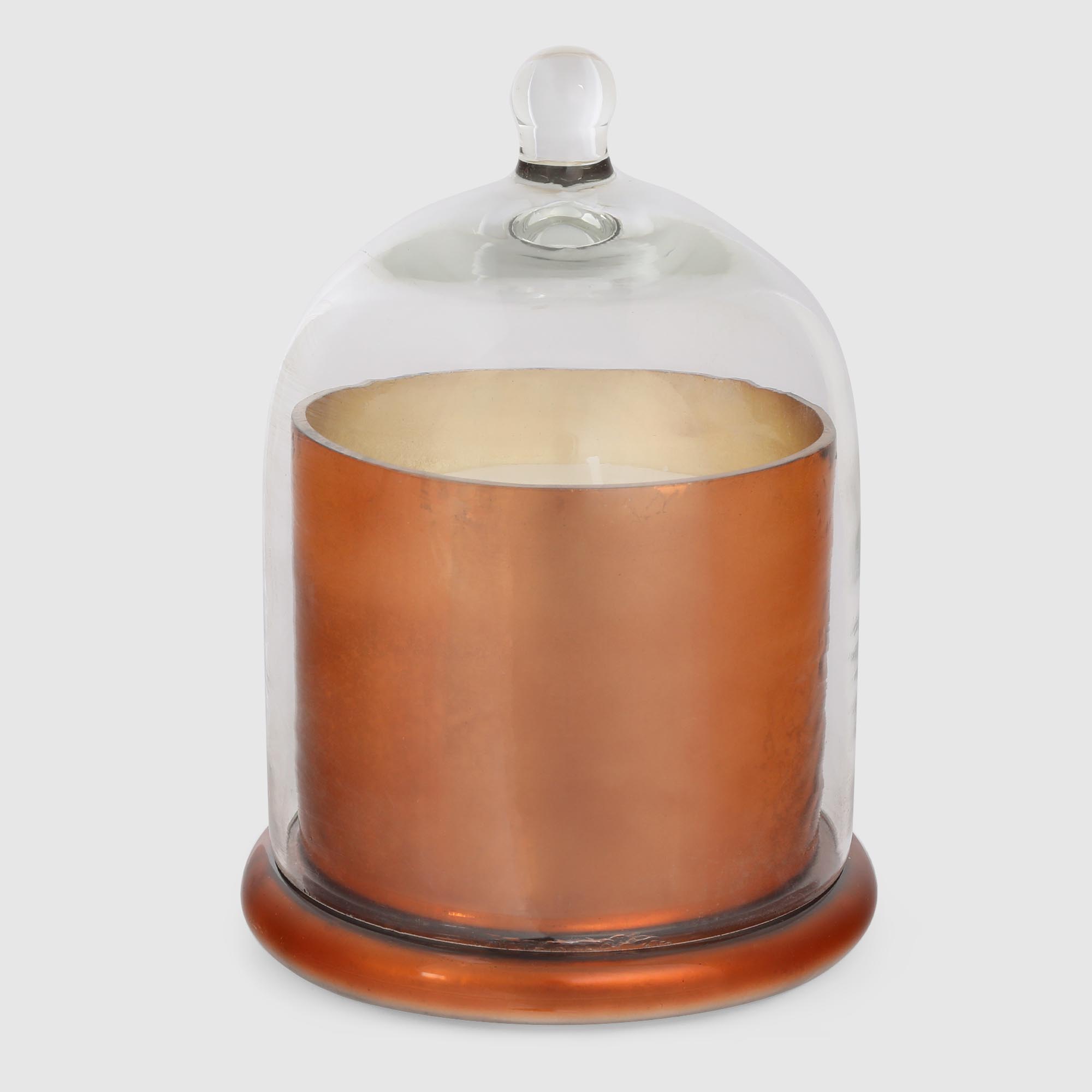 Свеча декоративная Dekor pap sandalwood 13x13x18,5 см, цвет оранжевый