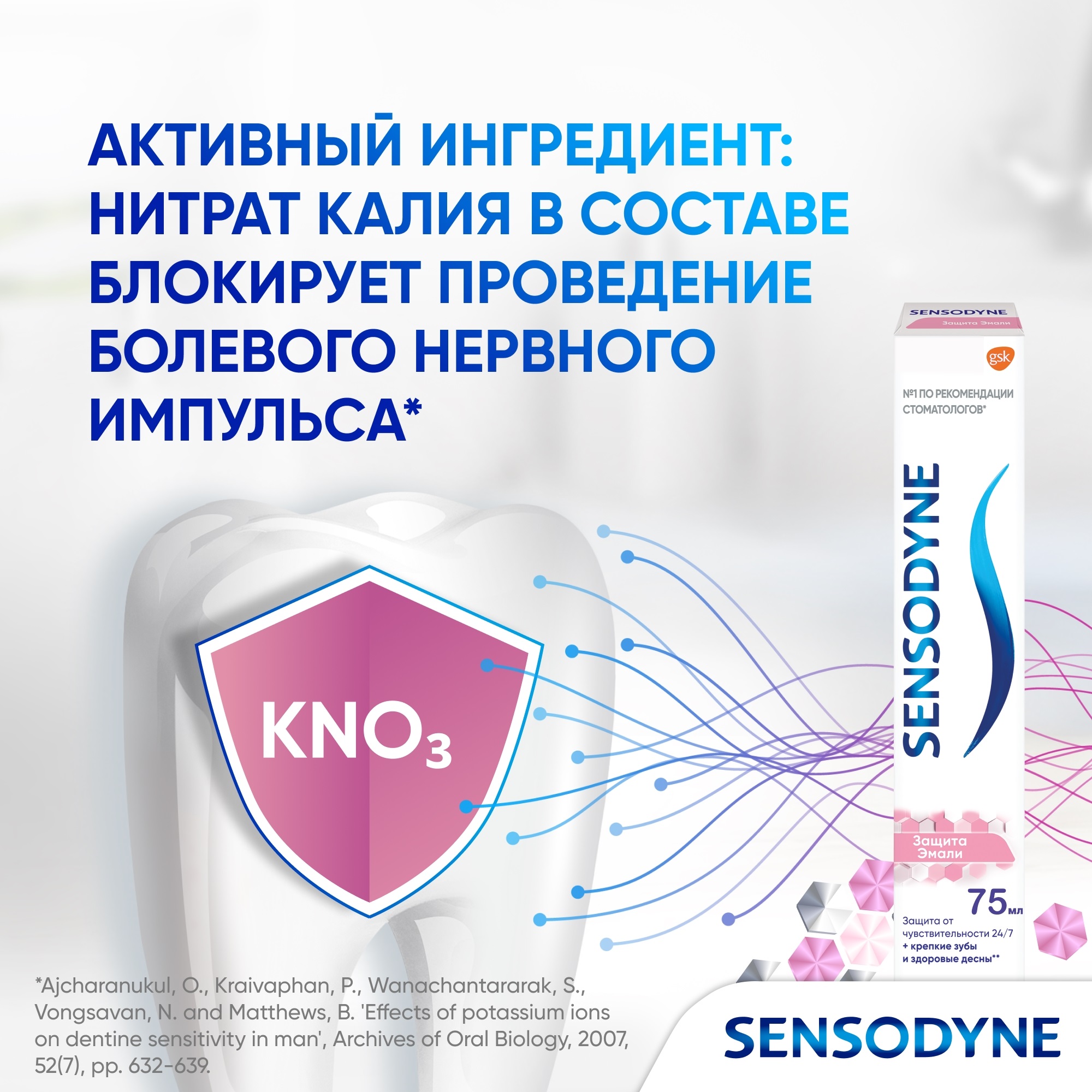 фото Зубная паста sensodyne защита эмали 75 мл