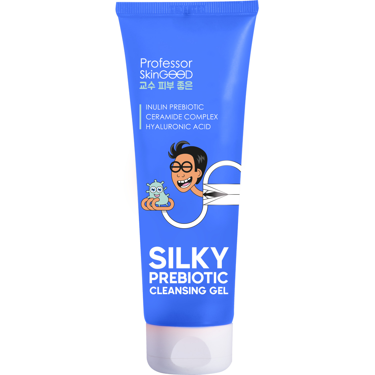 фото Гель для умывания лица professor skingood "silky prebiotic cleansing gel" увлажняющий с пребиотиками, деликатное очищение кожи без стянутости, уход за лицом, 120мл