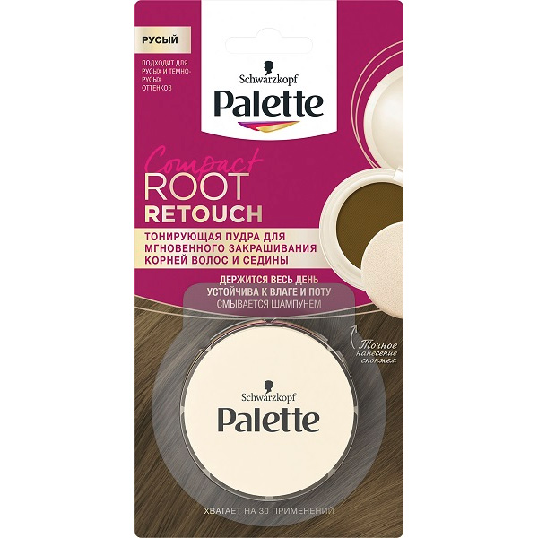 Пудра тонирующая для корней Palette Русый 3.0 г пудра тонирующая palette root retouch чёрный для закрашивания корней и седины 3 г