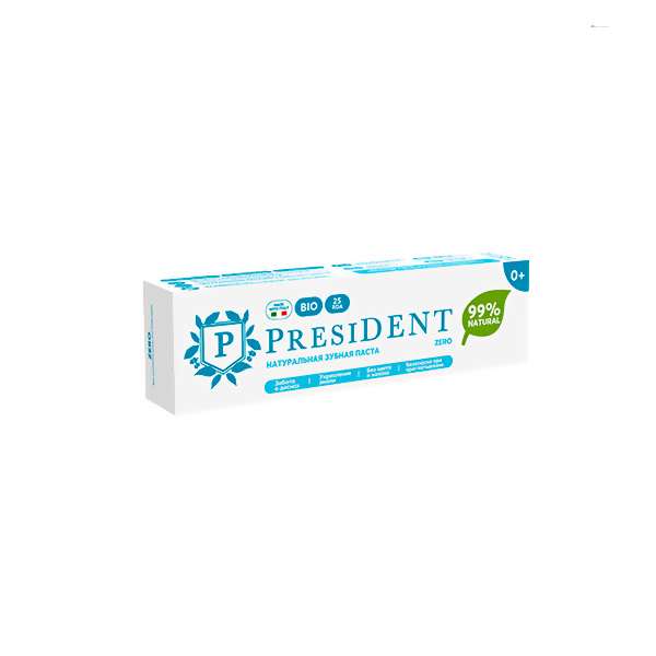 Паста зубная President детская zero 0+, 32 г паста зубная president herbal 68г
