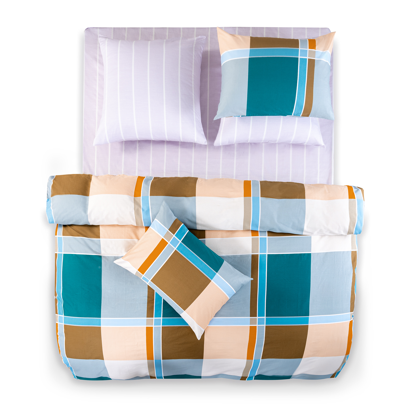 фото Комплект постельного белья medsleep дюрен разноцветный двуспальный евро