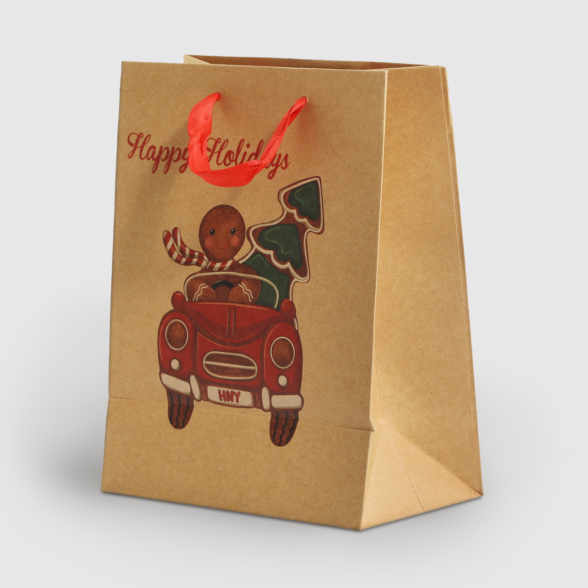 Пакет подарочный Mercury NY Gingerbread 17,8х10х22,9 см