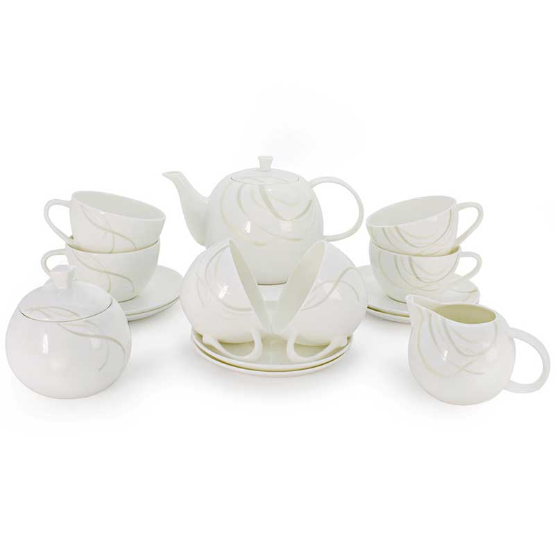 Сервиз чайный АККУ Элегия 15 предметов на 6 персон чайный сервиз на 6 персон 15 предметов leander офелия 3051 мелкие цветы золото 299491