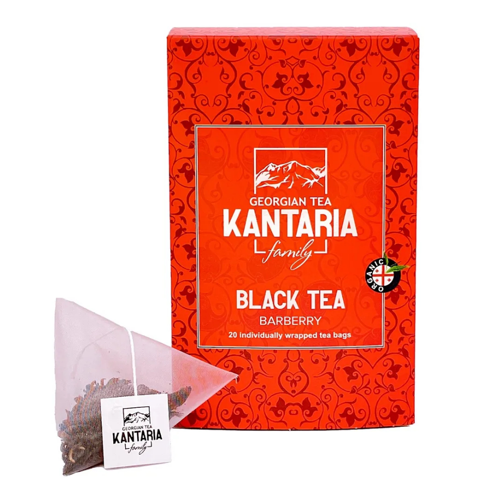 цена Черный чай Kantaria Барбарис 20 пирамидок, 50 г