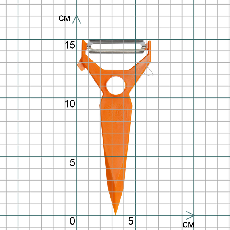фото Овощечистка-декоратор börner треугольный, оранжевый
