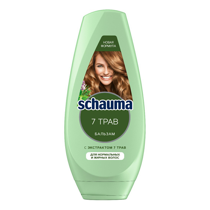 Бальзам для волос Schauma 7 трав 300 мл бальзам маска для волос увлажнение и восстановление 300мл