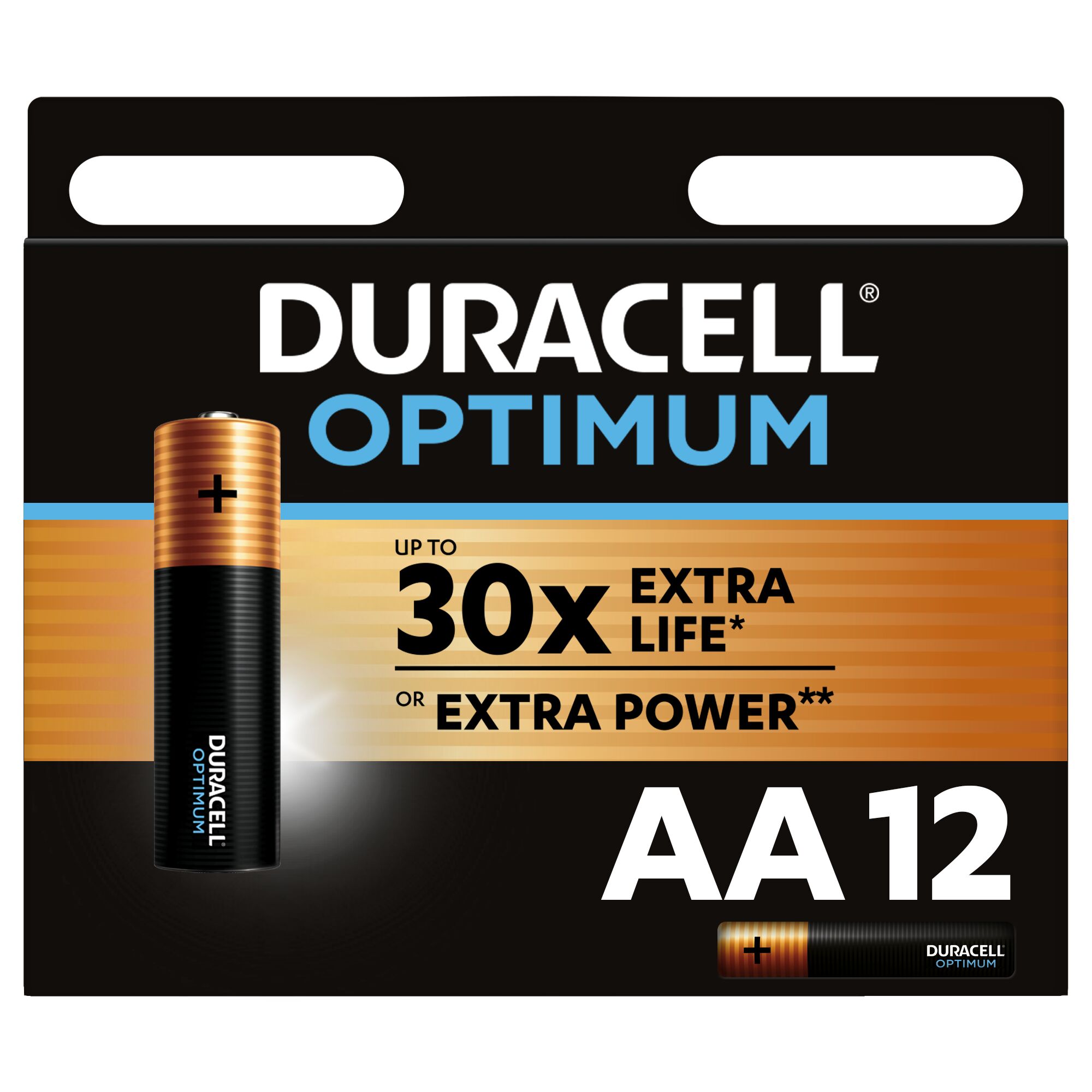 

Батарейки Duracell Optimum AA, 12 шт, Черный;коричневый