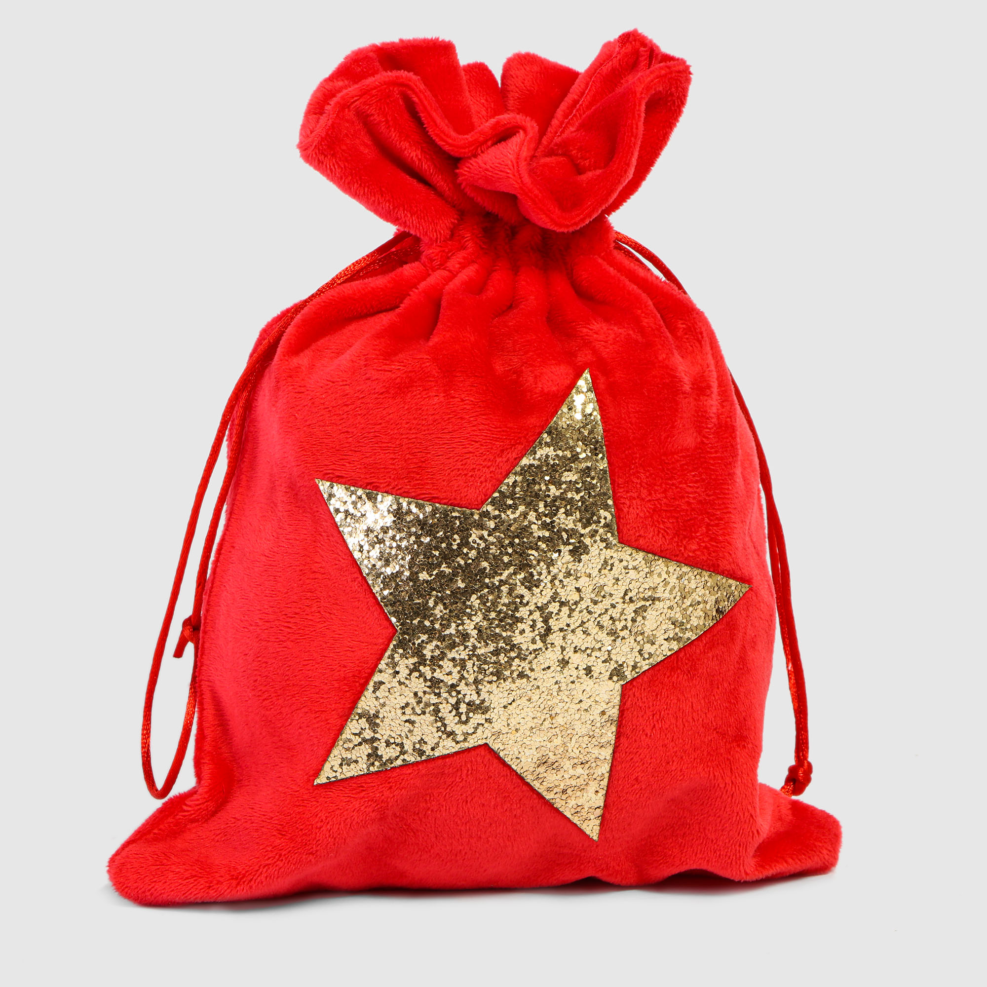 Мешок для подарков Due Esse Christmas 20x28 см красный в ассортименте - фото 1