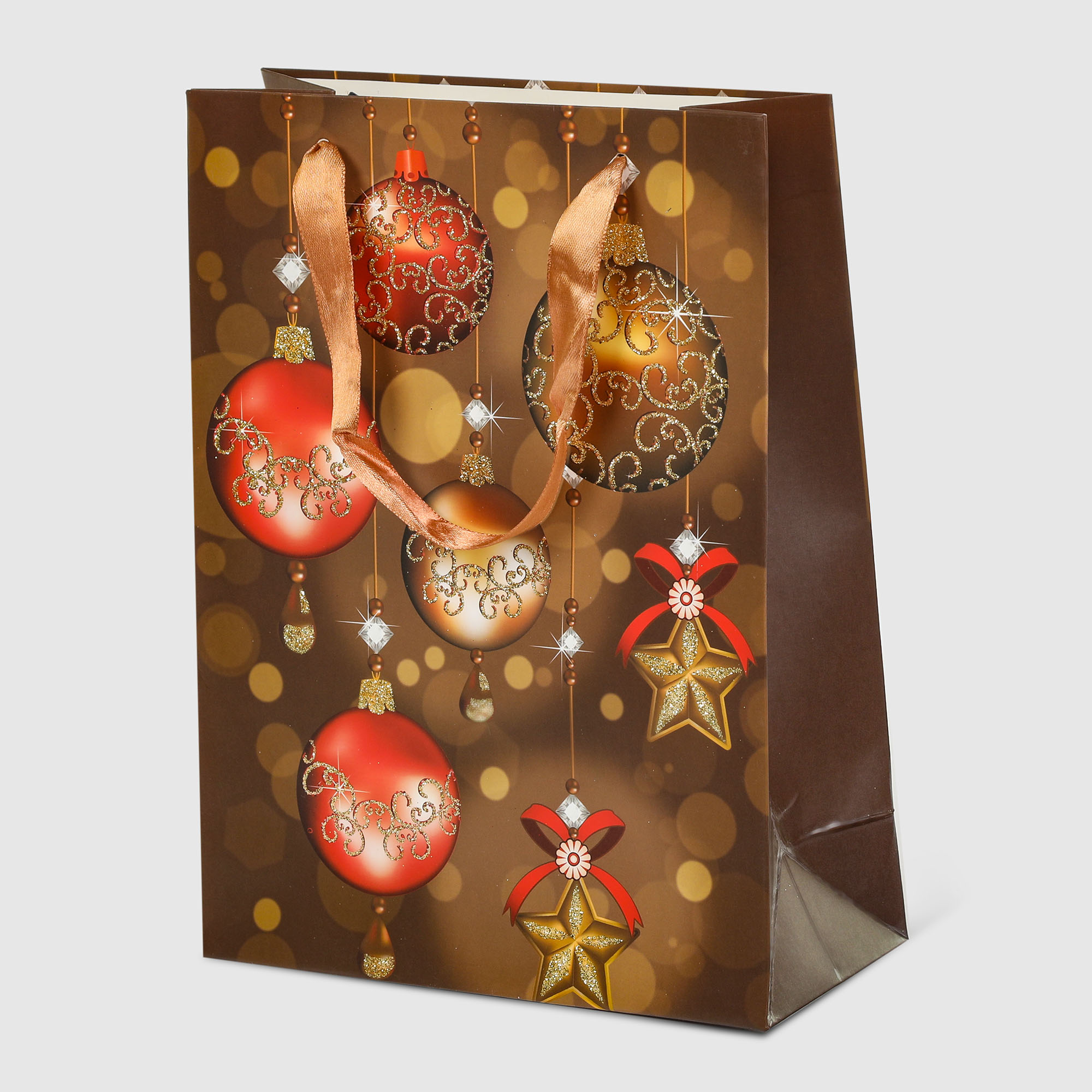 Пакет подарочный Due Esse Christmas Regalo Natalizia 18x8x24 см, цвет мультиколор - фото 1