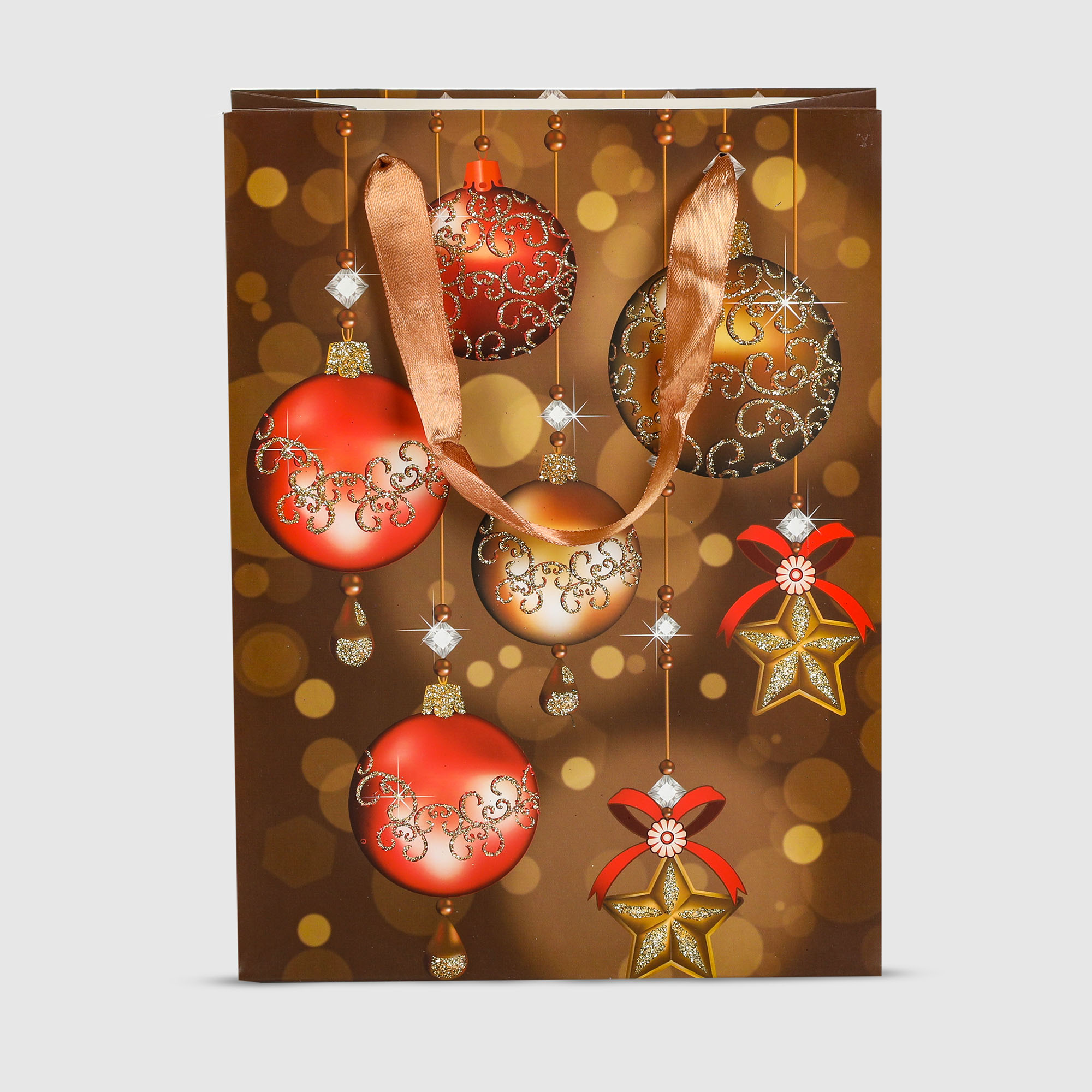 Пакет подарочный Due Esse Christmas Regalo Natalizia 18x8x24 см, цвет мультиколор - фото 2