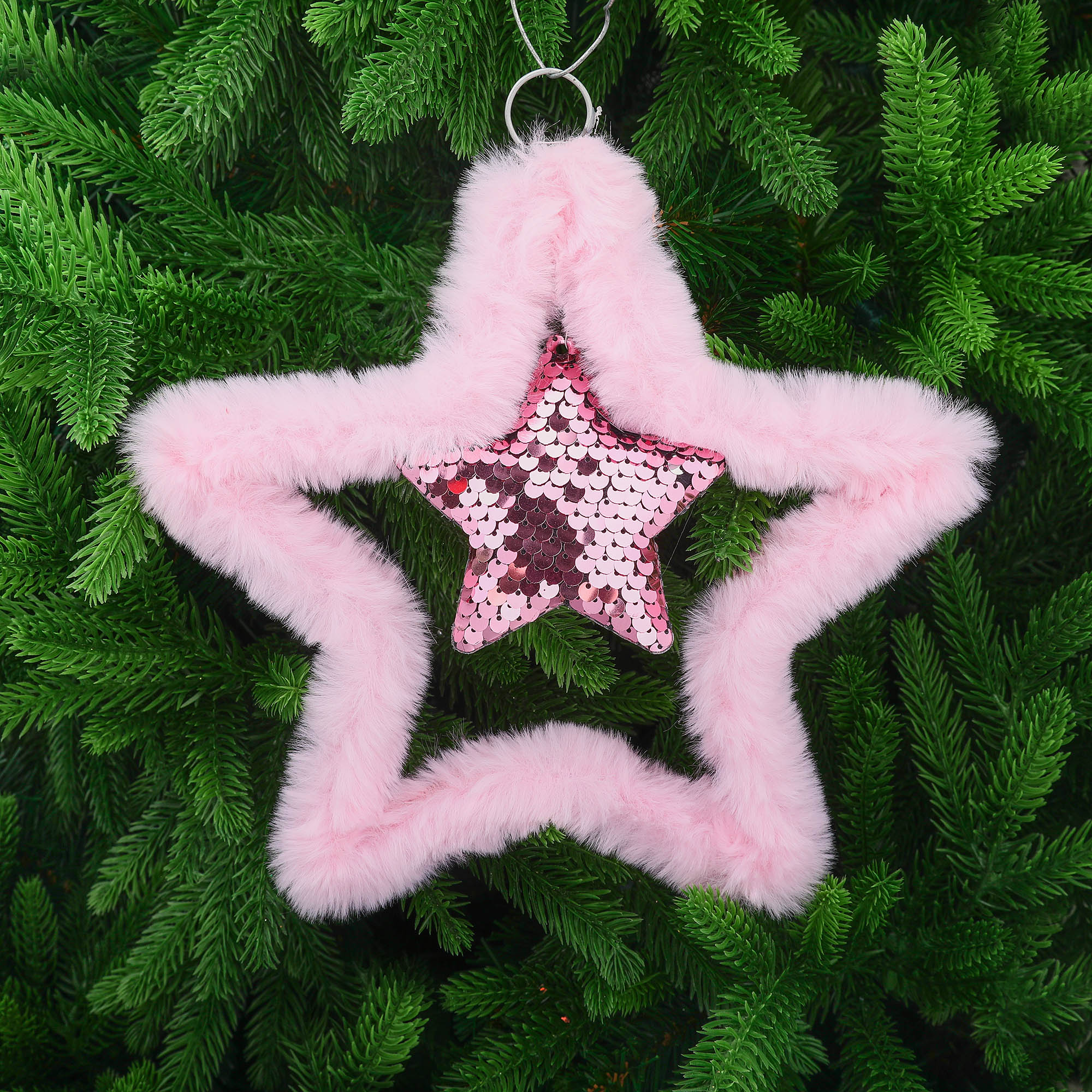 Украшение для елки Due Esse Christmas Звезда розовая, цвет розовый - фото 2