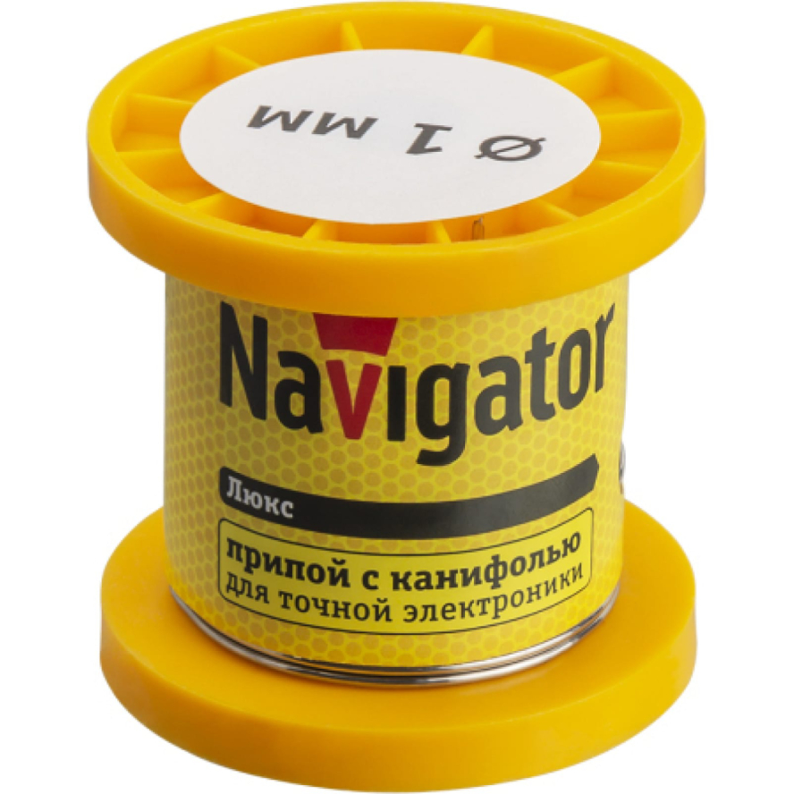 Припой Navigator катушка ПОС-61, 1 мм, 50 г припой пос 61 пруток диаметром 8 0мм