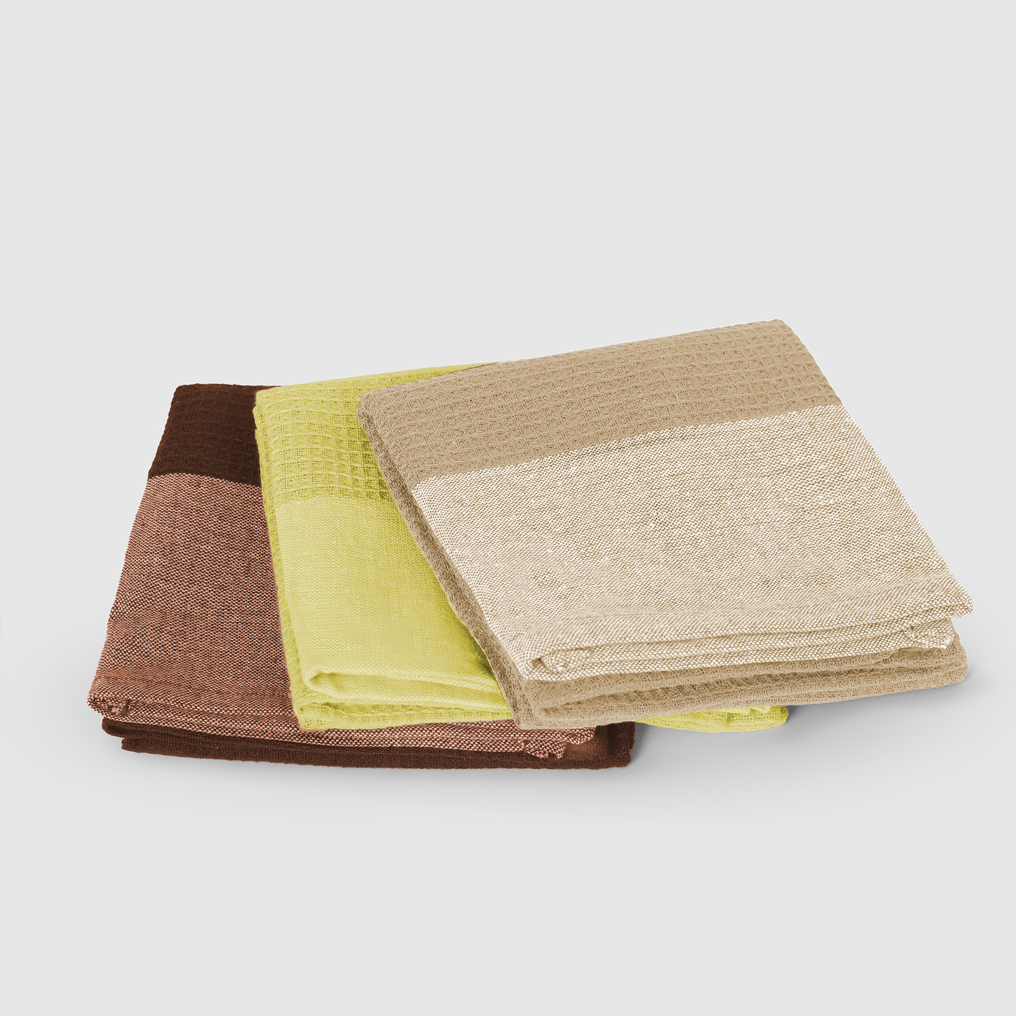 Набор салфеток кухонных Homelines textiles 45x65см 3шт. brown/beige