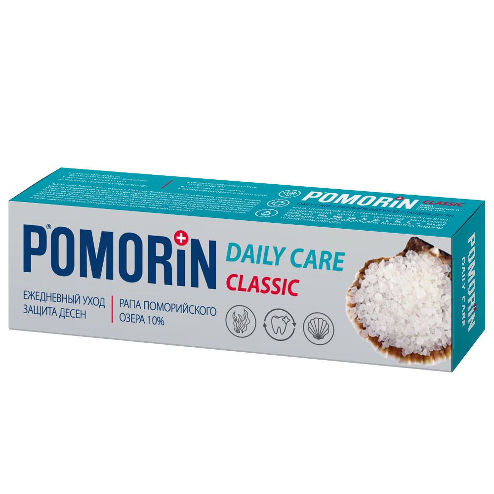 Зубная паста Pomorin Classic Ежедневный уход 100 мл зубная паста pomorin regular 100 мл для чувствительных зубов