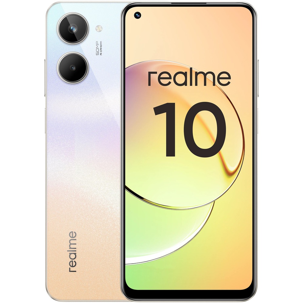 Смартфон Realme 10 4+128 Gb Clash White новый аккумулятор blp803 5000 мач для смартфона oppo realme c17 realme v3 realme q3i realme 7i высококачественные батареи