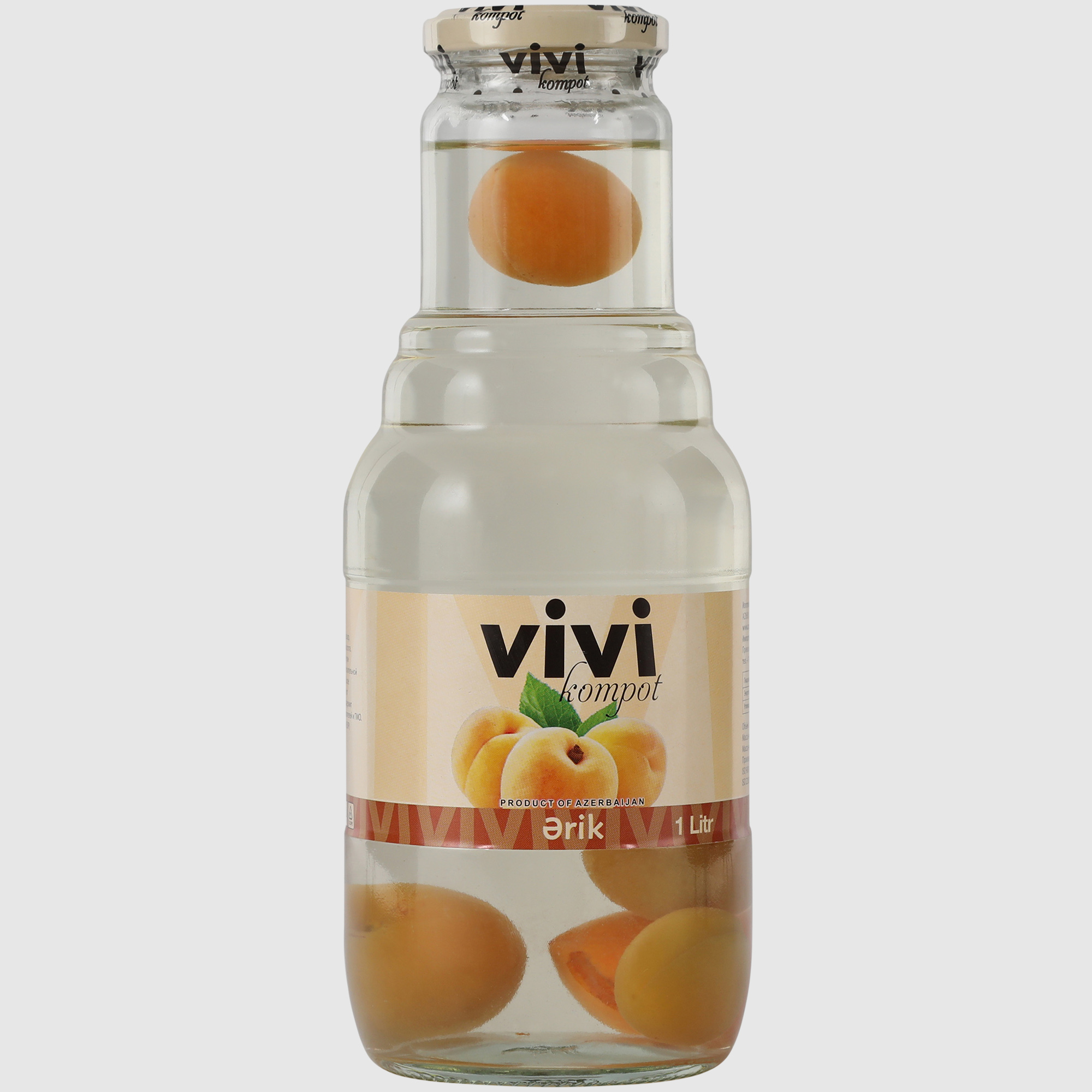 Компот стерилизованный VIVI из абрикосов 1 л компот bizim tarla из терна 1 л