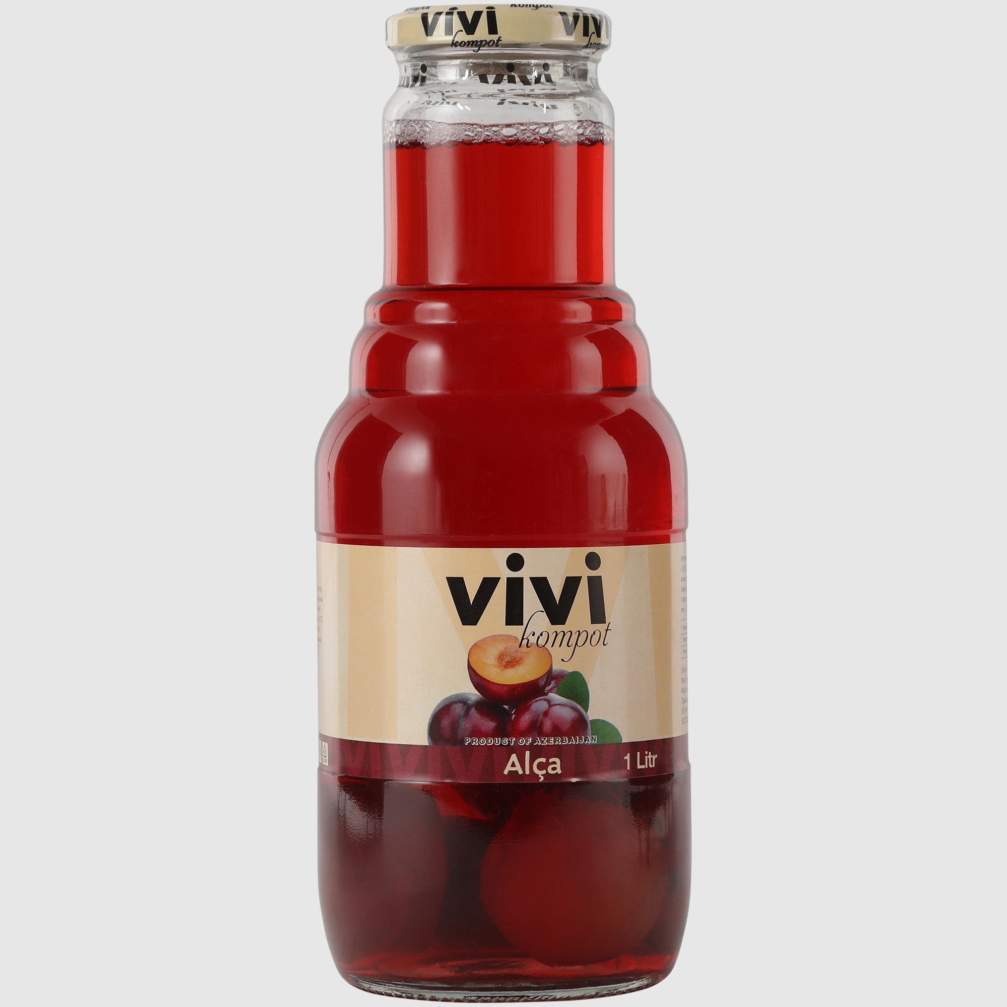 компот стерилизованный vivi из персиков 1 л Компот стерилизованный VIVI из красной алычи 1 л