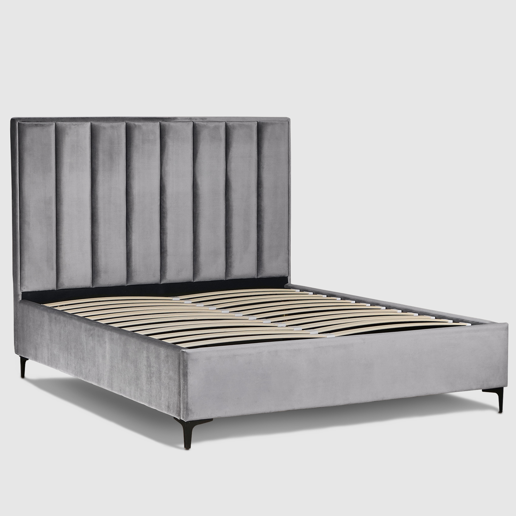 Кровать двуспальная AHF Аврора с подъемным механизмом 160x200см серая