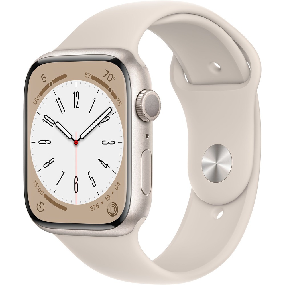 умные часы apple watch series 8 45mm sport m l mnuq3ll a starlight Смарт-часы Apple Watch Series 8 45 мм M/L MNUQ3LL/A Starlight