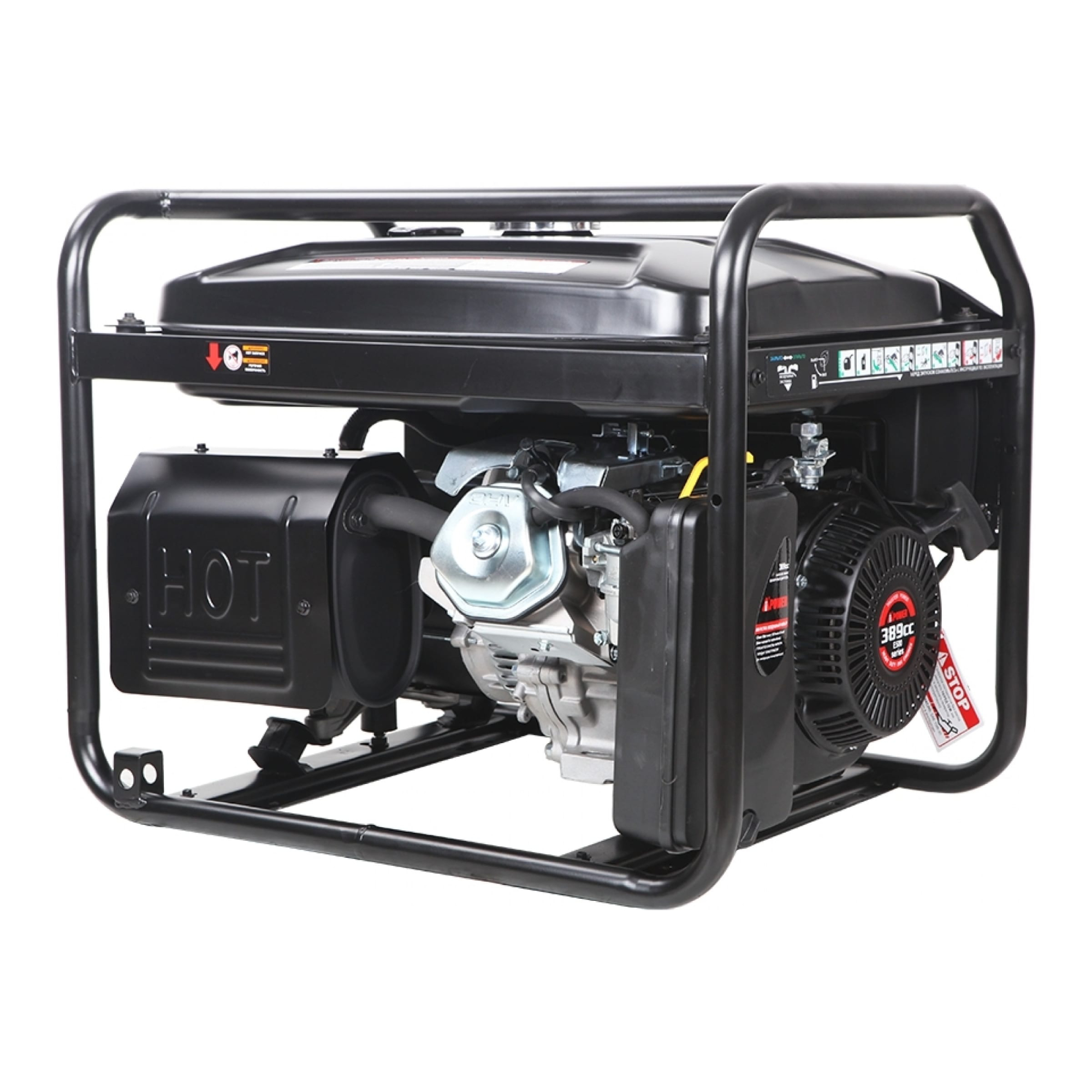 Бензиновый генератор Power Lite с ручным запуском 5,5 кВт (AP5500), цвет чёрный Е500 - фото 5