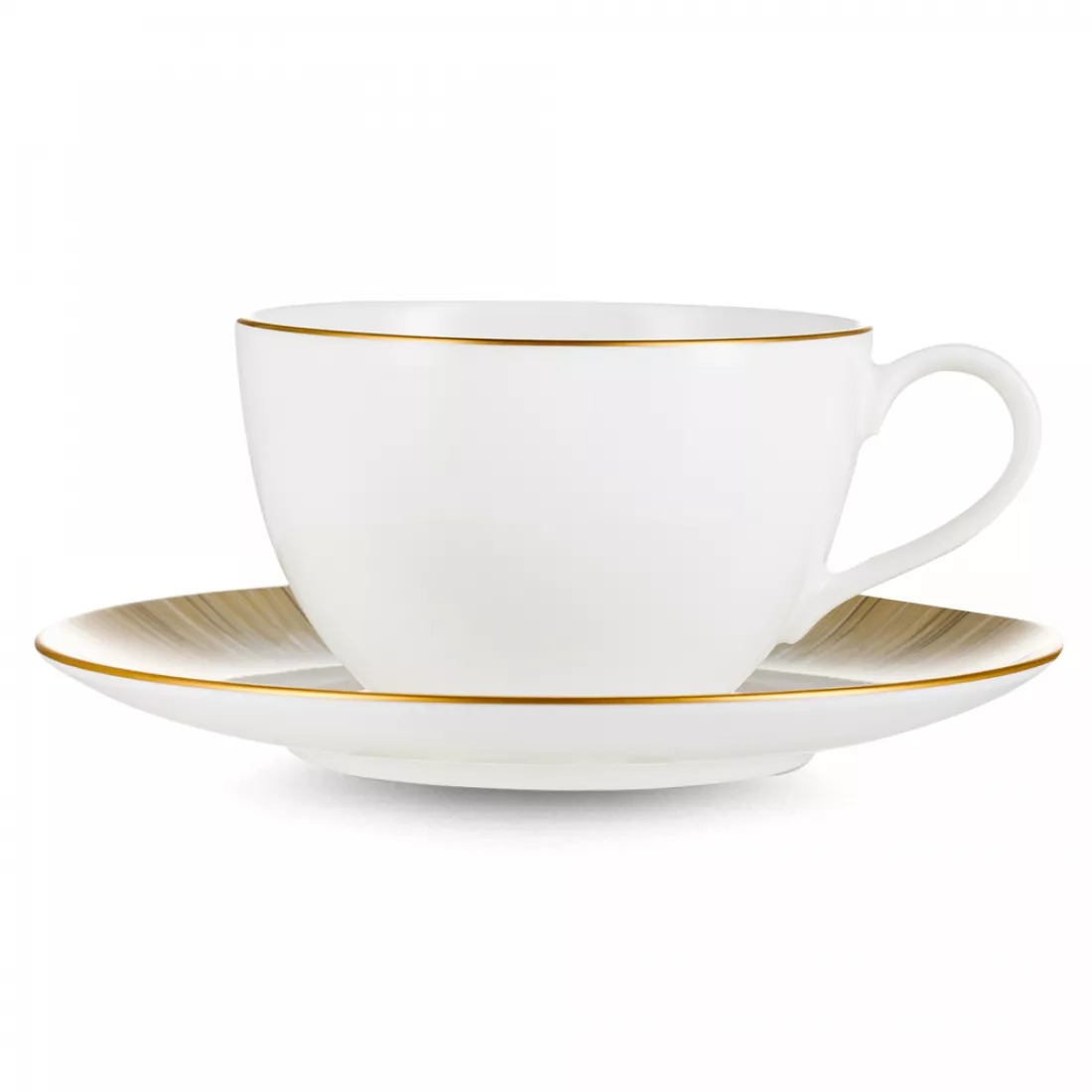 фото Чашка чайная с блюдцем narumi сверкающее золото 270 мл наруми