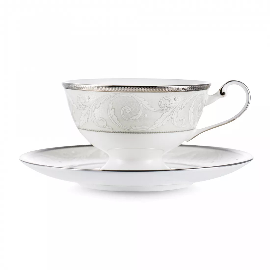 Чашка чайная с блюдцем Narumi Платиновый ноктюрн 230 мл чашка чайная с блюдцем narumi лабиринт 280 мл