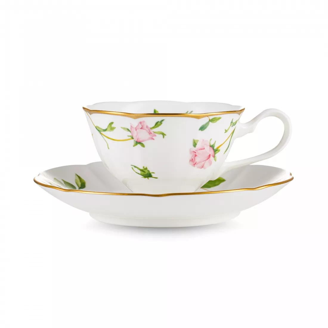 Чашка чайная с блюдцем Narumi Цветущая роза 230 мл чашка чайная с блюдцем narumi золотой алмаз 240 мл