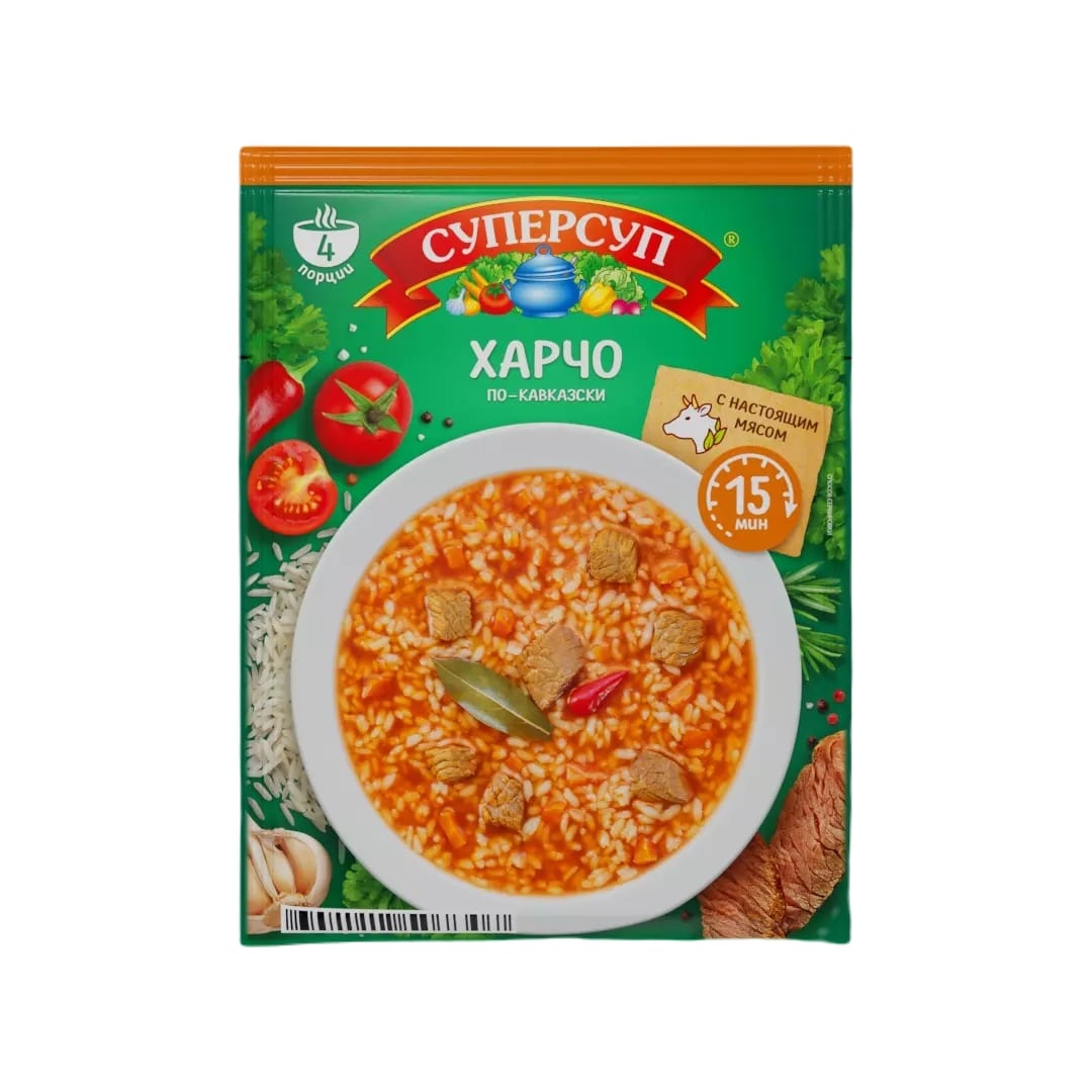 Суперсуп Русский Продукт Харчо по-кавказски, 70 г суп мясной суперсуп 4 порции 70 г