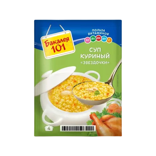 цена Суп Бакалея 101 Куриный, 60 г