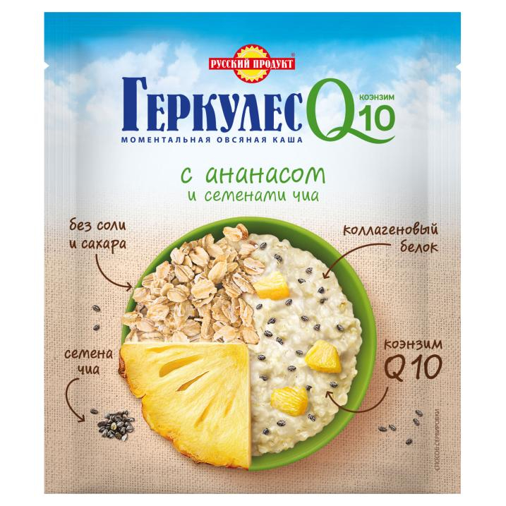 Каша овсяная Русский продукт с ананасами и семенами чиа 35 г кисломолочный продукт actimel клюква 1 5% бзмж 95 гр