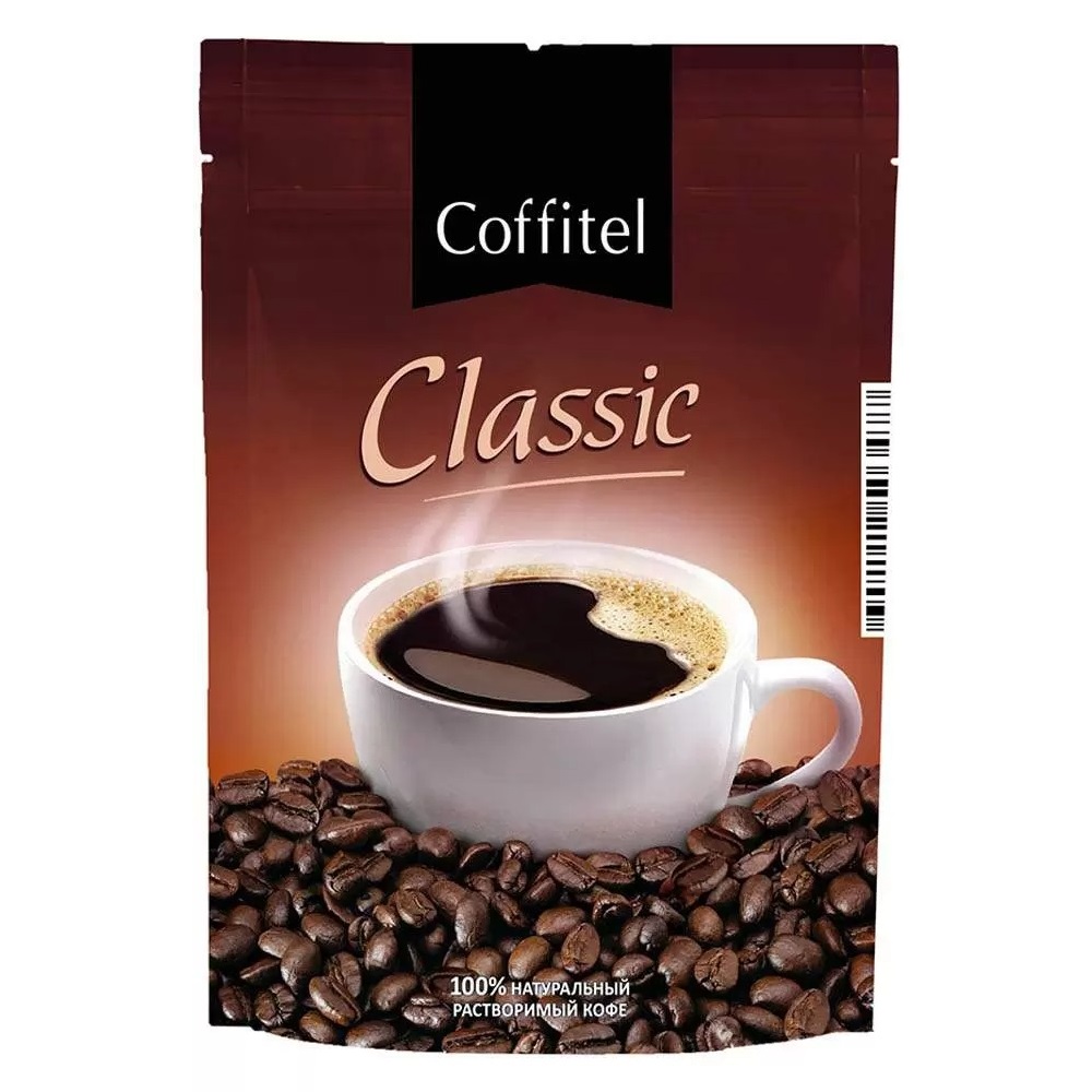 Кофе Русский продукт растворимый гранулированный Coffitel Classic 75 г nescafe нескафе classic растворимый м у 130гр