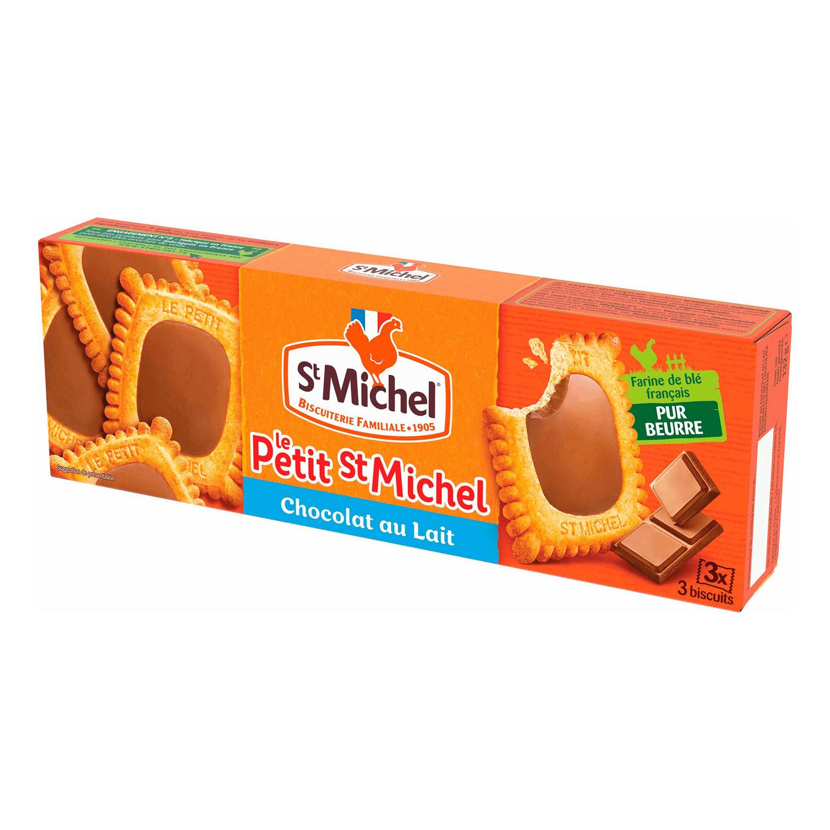 Печенье StMichel сливочное с шоколадом, 132 г масло metro chef сливочное традиционное 82 5% бзмж 450 гр
