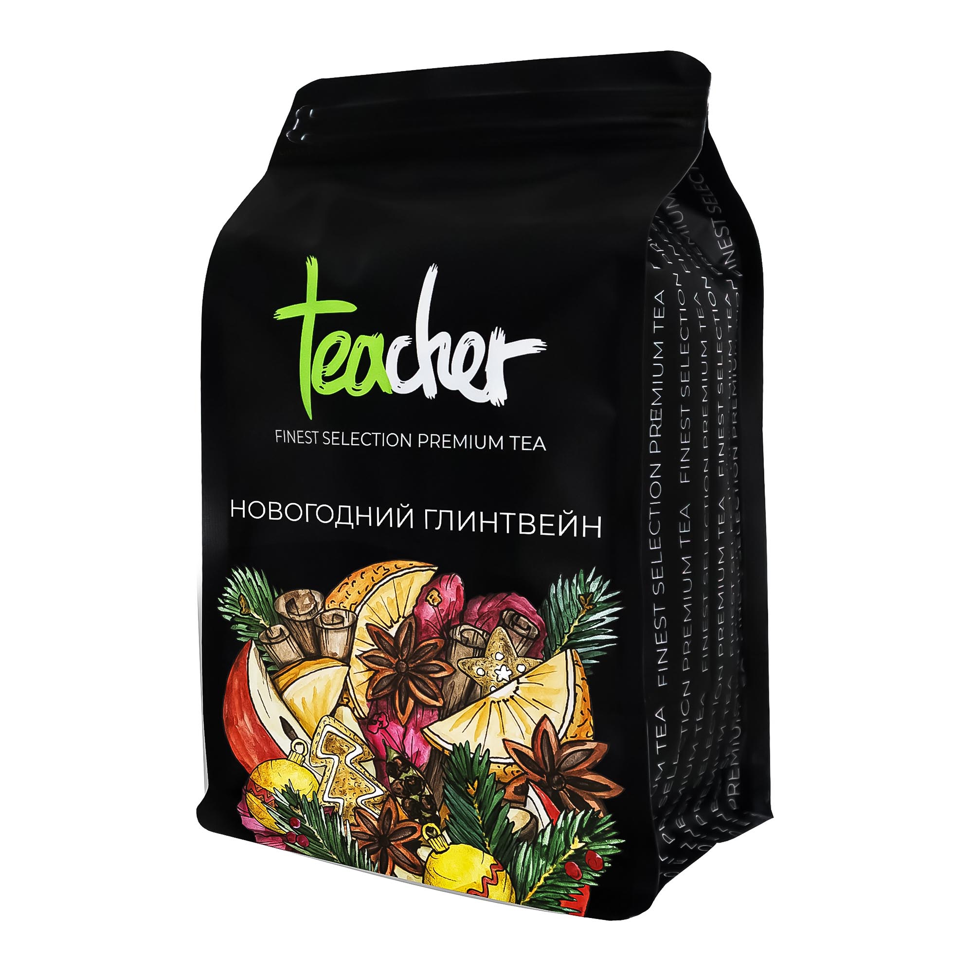 Чай Teacher Новогодний глинтвейн 500 г пакет новогодний