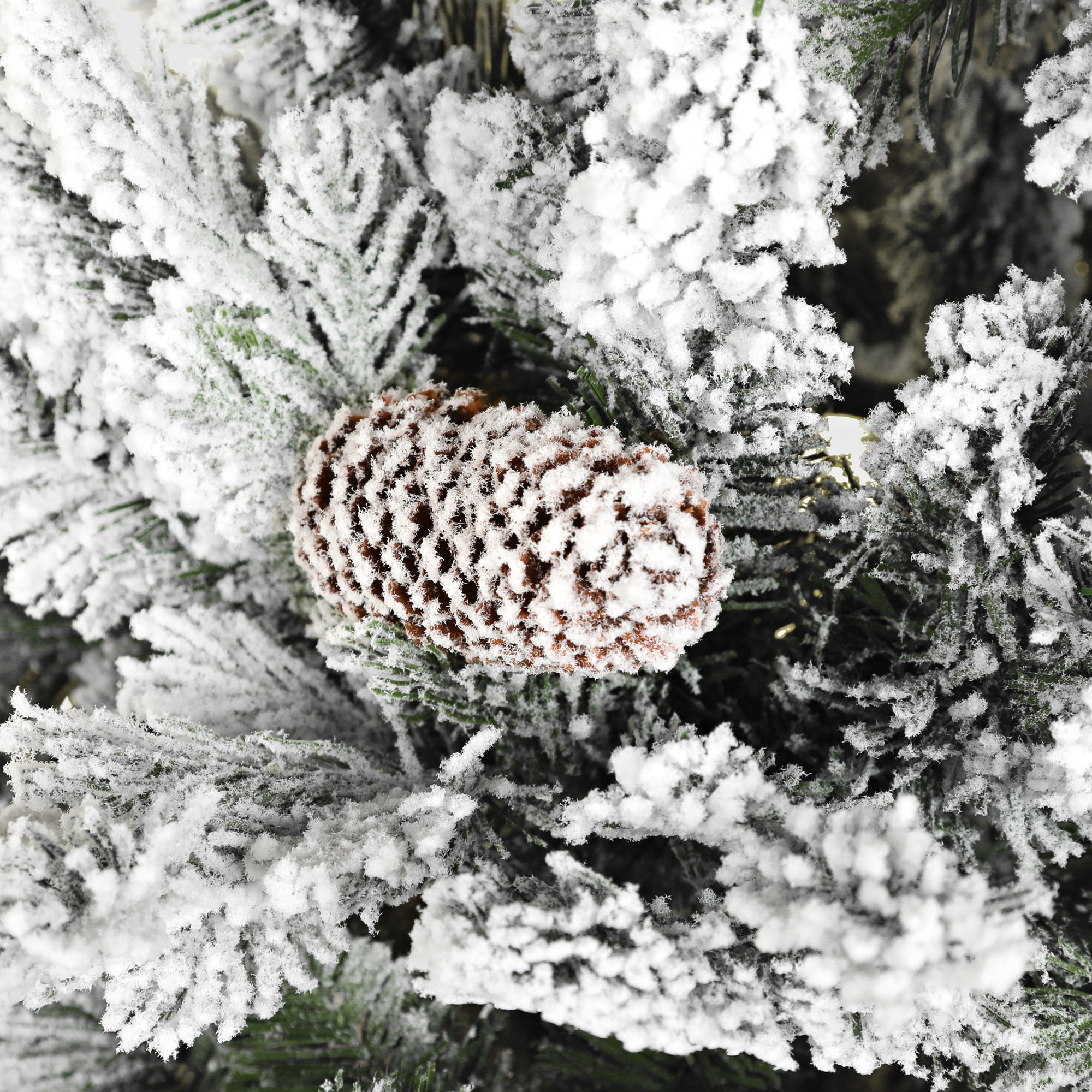 Ель искусственная Царь-Елка морозная с шишками 215 см, цвет белый - фото 8