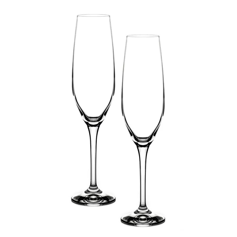 Набор бокалов Crystalex Аморосо для шампанского 200 мл 2 шт, цвет прозрачный - фото 1